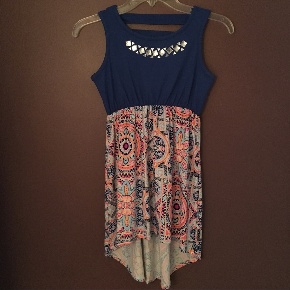 Tween scene hi-low dress